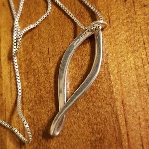 something silver Jewelry - 925 stamped sterling silver box chain with pendant something silver Jewelry - 925 stamped sterling silver box chain with pendant